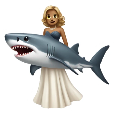 Shark whit a elegant dress sticker