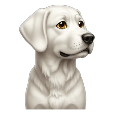 Chien blanc sticker
