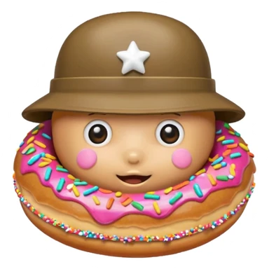 Donut with trooper hat sticker