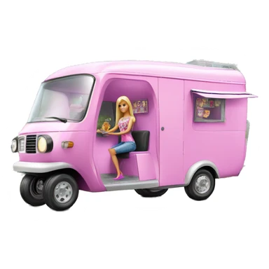 Barbie dream house Caravan motorbike tuk tuk  sticker