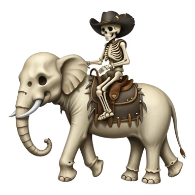 Skeleton Rider on elephant sticker