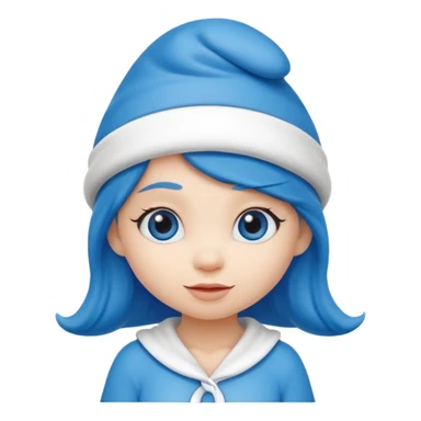 girl smurf  sticker