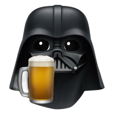 Dark vador drink a beer sticker