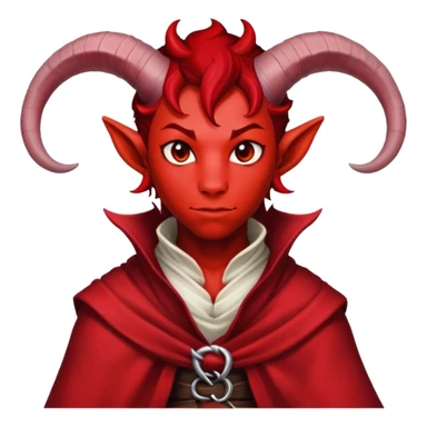 dnd male character tiefling and cloth sticker