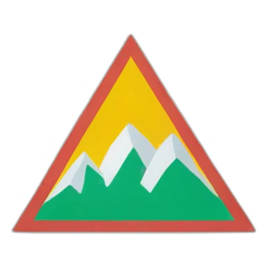 summit flag solid color with a triangle shape sticker