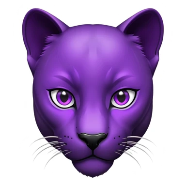 black panther with bright purple eyes sticker