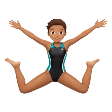 A young person leaps boldly into a sparkling pool named “Confidence,” arms wide, surrounded by skilled divers mid-air. Though less experienced, their fearless energy shines, symbolizing the courage to grow alongside greatness. sticker