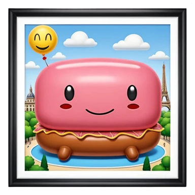  paris SPAM meat jeff koons style inflatable sculpture art  sticker