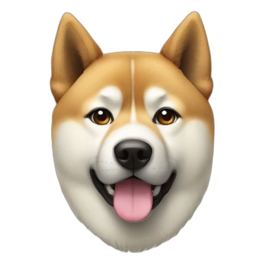 akita inu de face sticker