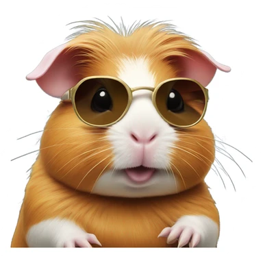Guinea pig with sunglasses doing Shaka sticker