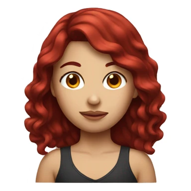 Dark red hair girl  sticker