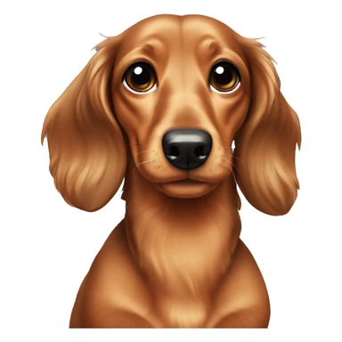 Long hair Miniature dachshund  sticker