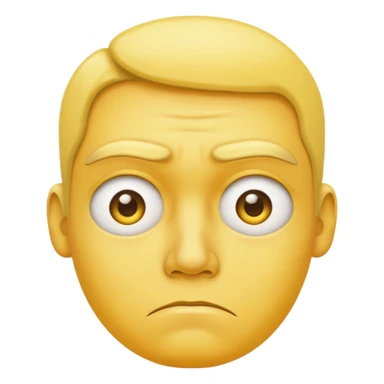 disappointed yellow face  sticker