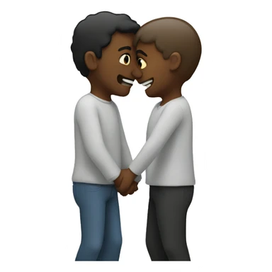 2 people greeting each other sticker