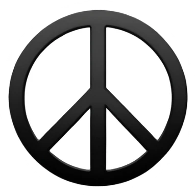 Peace symbol with danger combined sticker