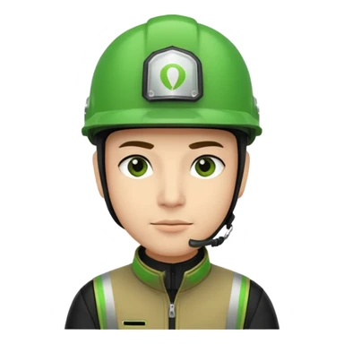 ojek online driver, using motorbike, the helmet is green. green jacket, not green motorbike (maybe a black jacket with green stripes just a little) then please make the driver not looking at "camera". the first one is good. but can you make the driver just look at the road not looking at me sticker