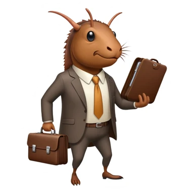  roach with a business suit and briefcase  sticker