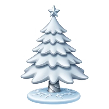White christmas tree with cold theme sticker