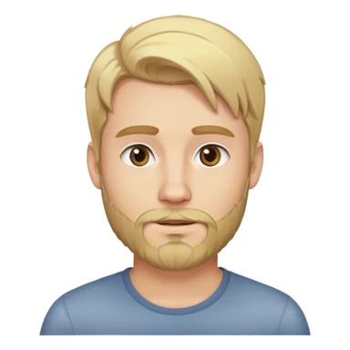 young man with blonde hair and medium beard sticker