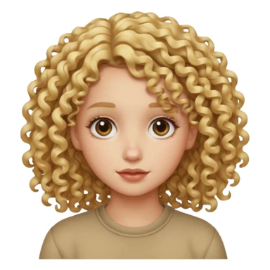 iOS 18 aesthetic Curly blondie girl sticker