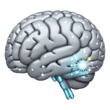 brain with sparkles sticker