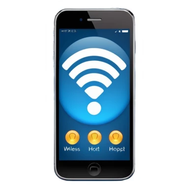 smartphone with wireless hotspot signal sticker