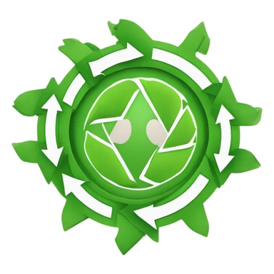 dollar sign in a recycle arrows sticker