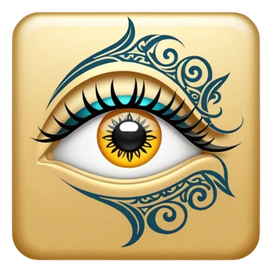 Make a logo with a lash side in the Iranian style and make the logo cool. sticker