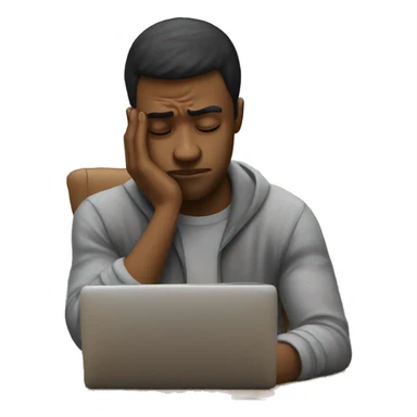 Depressed from too much studying  sticker