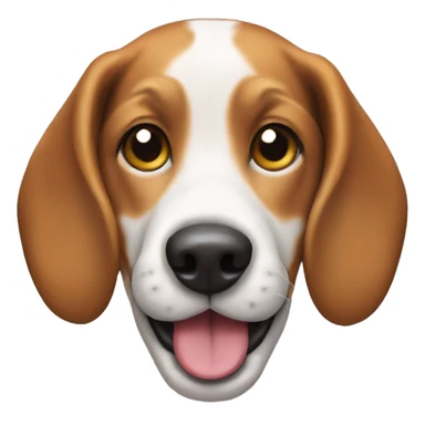 happy beagle dog with floppy ears sticker