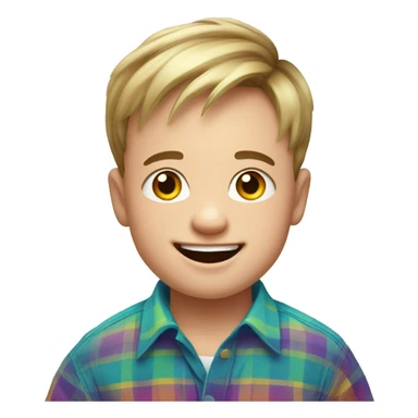 Down syndrome boy sticker