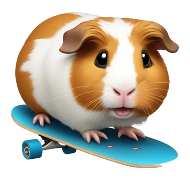 guinea pig riding a skateboard  sticker