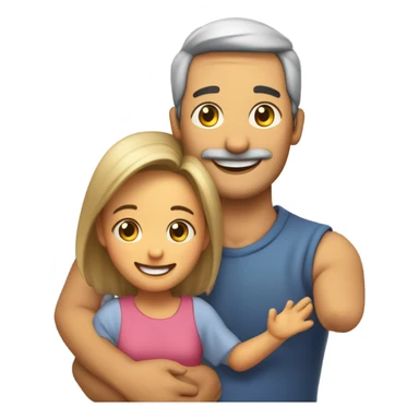 Mamá y papá con hijo de 5 años y una hija de 17 años sticker