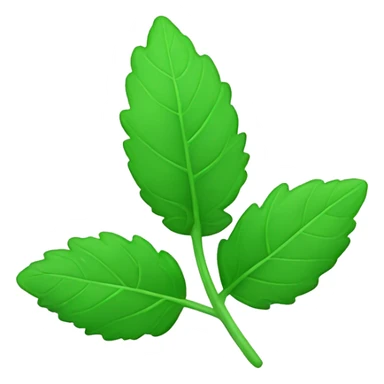 mint leaf simplistic sty sticker