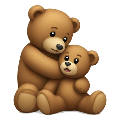 Teddy bear hugging another teddy bear sticker
