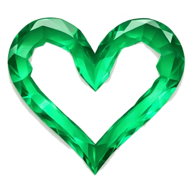 Emerald green iphone heart emoji sticker