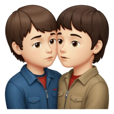 will byers and mike wheeler kissing sticker