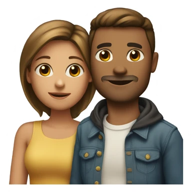 a couple who look very similar but hug each other so you don't know if they are siblings or dating sticker