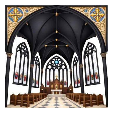 interior of a church sticker