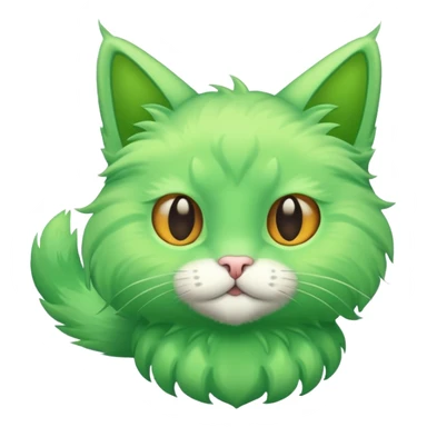 chat volant vert la droite sticker