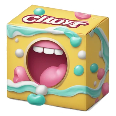 box of chewing gum sticker