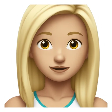 Gym aesthetic blonde girl sticker