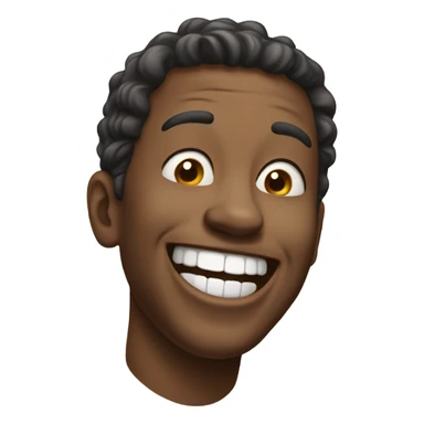 realistic portrait of a male laughing sticker