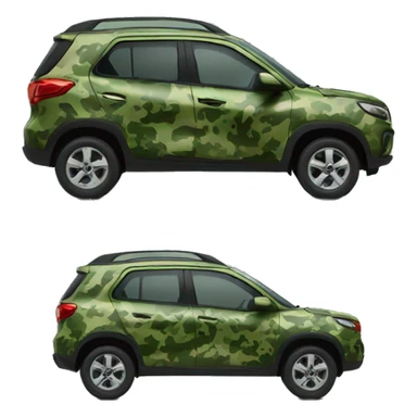 Tata punch camo green car side view sticker