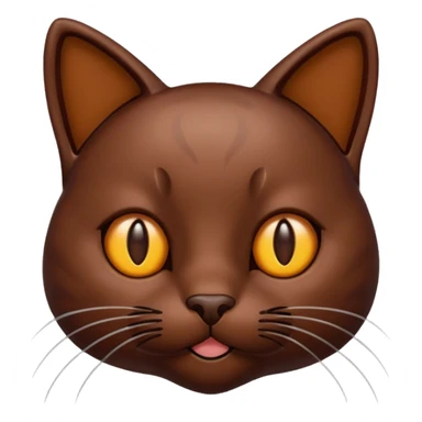 cat fully made of chocolate sticker