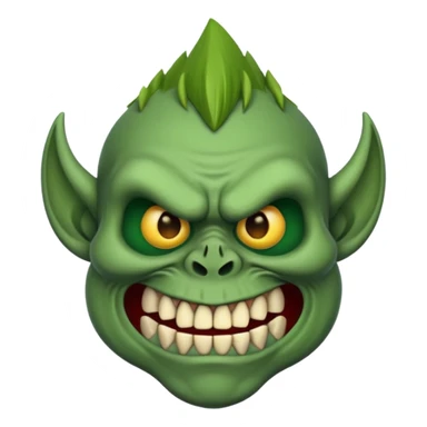 skull face troll emojie sticker