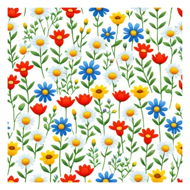 scandinavian wildflowers sticker