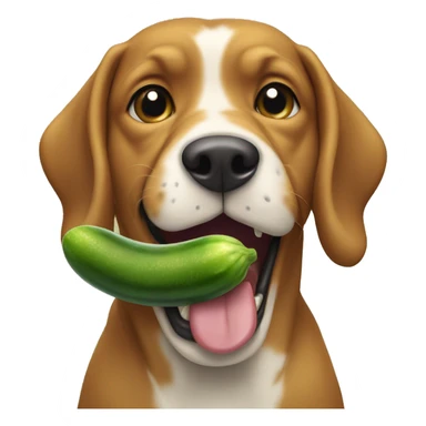 Dog eat a pickle sticker