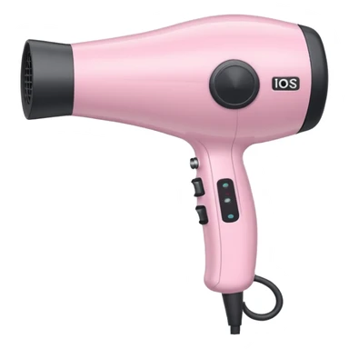 Light pink and white hair dryer sticker