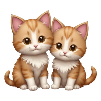 puppy love - Infatuation/falling in love - intense but short-lived passion with 2 kittens sticker